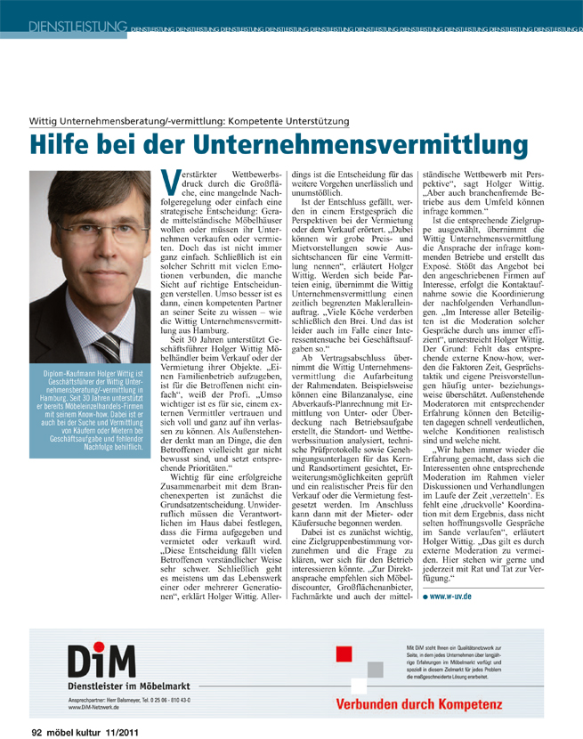 Vorschau Möbelkultur 11/2011